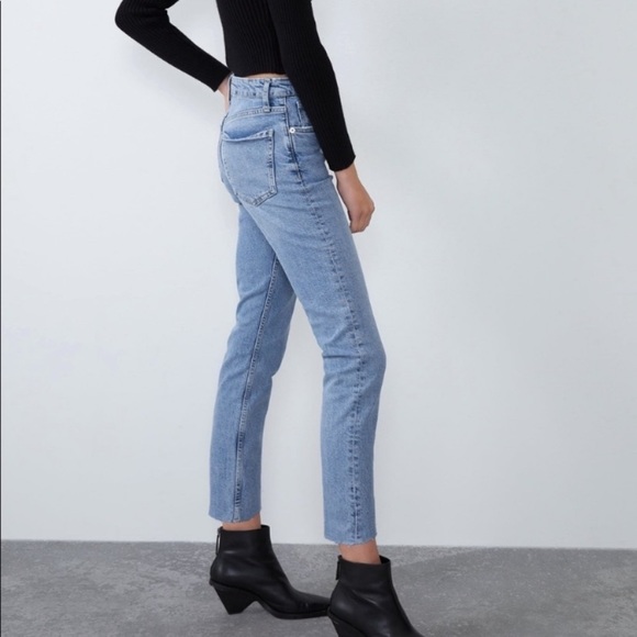 NWT Minimalist Streetwear Zara slim fit high rise ankle length jeans - Picture 6 of 8